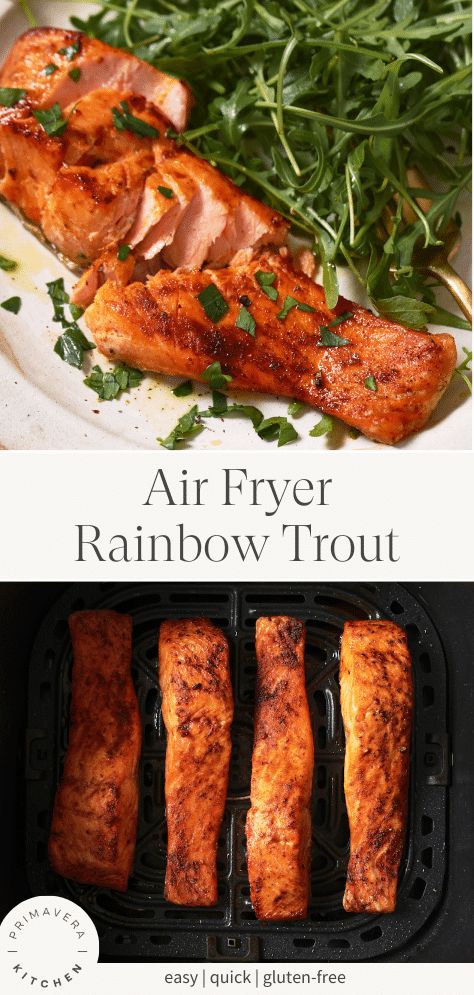 Ready in just 15 minutes, this Air Fryer Trout recipe is quick, easy, and cooks beautifully every time. All you need are trout fillets, olive oil, and a few simple seasonings. This recipe is perfect for healthy lunches and easy dinners! #airfryertrout Air Fryer Trout, Rainbow Trout Recipe Pan Fried, Steel Head Trout Recipes, Trout Fillet Recipes, Fried Trout, Trout Recipe, Coleslaw Recipe Easy, Trout Recipes, Healthiest Seafood