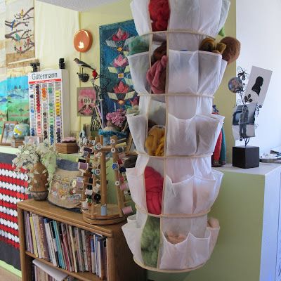 nice idea for felt storage Fiber Studio Ideas, Homeschool Room Organization, Fiber Studio, Felt Storage, Shoe Organizers, Arts Management, Yarn Organization, Art Studio Organization, Hanging Closet Organizer