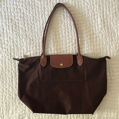 LONGCHAMP Le Pilage Large Nylon Shoulder Tote Le Pilage Longchamp, Aleksandra Core, Brown Longchamp, Long Champ, Longchamp Tote, Longchamp Bag, Handbags For School, Longchamp Bags, Luggage Backpack