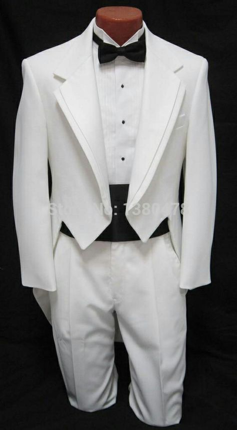 Mens Tailcoat, Tuxedo Tailcoat, Men's Tuxedo Styles, Suits For Guys, Custom Suits Men, White Pants Men, Formal Suits Men, Mens Tuxedo, Best Wedding Suits