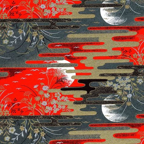 Chiyogami Paper, Asian Textiles, Chinese Pattern, Chinese Typography, Modern Asian, Japanese Art Prints, Traditional Japanese Art, Kimono Pattern, Pattern Texture