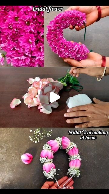 Rose Petals Garland, Petals Garland, Rose Petals Craft, Flower Mala, Rose Garland Wedding, Flower Garland Diy, Garland Making, Indian Wedding Garland, Mala Making