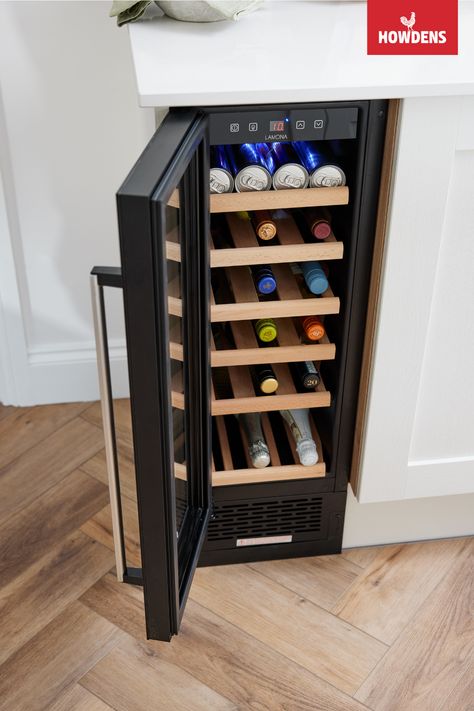 Wine Fridge In Utility, Hidden Wine Cooler, Kitchen Wine Storage Built Ins, Kitchen Wine Cooler, Island Wine Fridge, Small Kitchen Island With Wine Fridge, Kitchen Island Wine Fridge, Wine Fridge In Island, Wine Cooler Cabinet Ideas