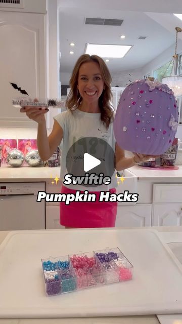 Shannon Doherty on Instagram: "SWIFTIE✨ PUMPKIN DECORATING HACKS!! SAVE AND SHARE THIS FUN IDEA!! How fun are these Taylor Swift Pumpkins? We are forever in our Swiftie Era!! Such a fun way to decorate pumpkins with your family this year!!! Wishing we were going to the Eras Tour again!!  LIKE + COMMENT - “swift” - I will send you a link to all the supplies so you can make these with your family this year the only way to decorate a pumpkin!  FOLLOW ME @athomewith.shannon for the best ideas to do with your family tips and tricks to make your life easier and just overall fun ideas I know you will absolutely love!! #halloween #halloweenhacks #pumpkindecor #pumpkindecorating #hack #easydiy #halloweendiy #diy #momsofinstagram" Swiftie Pumpkin Ideas, Eras Tour Pumpkin, Swiftie Pumpkin, Taylor Swift Pumpkin, Decorate A Pumpkin, Taylor Swift Halloween, Decorate Pumpkins, Shannon Doherty, Pumpkin Idea