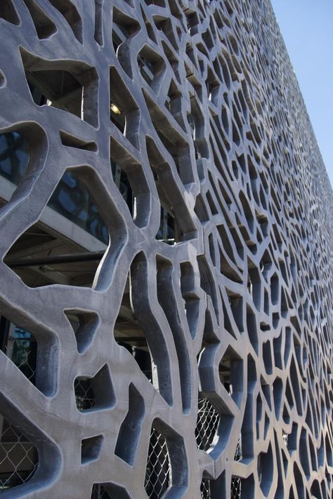 Fiber-reinforced concrete structures from around the world | Structurae Glass Fiber Reinforced Concrete, Museum Building, Concrete Facade, Acoustic Design, Concrete Building, Concrete Structure, Reinforced Concrete, Structural Engineering, The Mediterranean