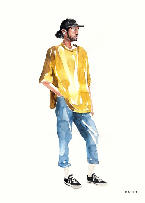 Watercolor Paintings Human Figures, Human Figures Watercolor, Human Figure Sketches With Clothes, Human Figure Watercolor, Watercolor Human Figures, Human Figure Illustration, Street Fashion Illustration, Human Watercolor, Human Figure Painting