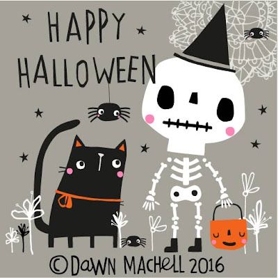 dawn machell: 2016 October Greetings, Halloween Notes, Dawn Machell, Black Halloween Costumes, Casa Halloween, Carte Halloween, Halloween Graphics, October Halloween, Halloween Illustration