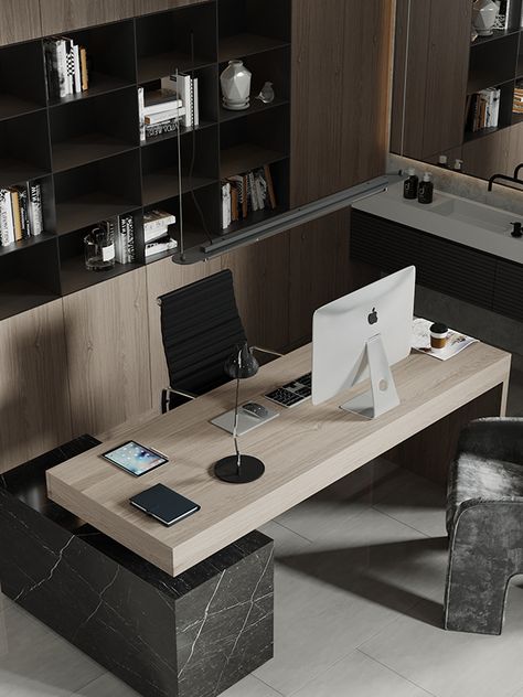 Executive Office Design, Small Office Design Interior, Contemporary Office Design, Small Office Design, Modern Home Offices, Office Design Inspiration, Office Table Design, Office Interior Design Modern, Modern Office Interiors