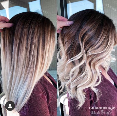 Darker Roots Blonde Hair Balayage Medium Length, Hair Color Ideas For Long Straight Hair, Bayalage Hair Color Ideas, Best Ombre Hair, Hair With Highlights, Ombre Hair Blonde, Brunette Balayage Hair, Ombré Hair, Balayage Hair Blonde