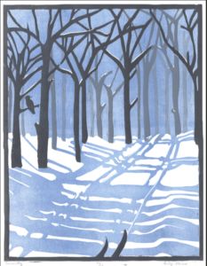 Betsy Hsiao - NEMAA Shop Minnesota Nature, Woodcut Prints, Love The Process, Door Images, Cabin Art, Winter Illustration, Woodcuts Prints, Winter Magic, Artist Gallery