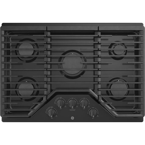 GE - Gas Cooktop - 5 Burners - 30" - Black JGP5030DLBB - Rona Gas Ranges In Kitchen, Gas Ranges, Fridge Top, Barbeque Grill, Best Appliances, Ge Appliances, Kitchen Stove, Gas Cooktop, Cooktops