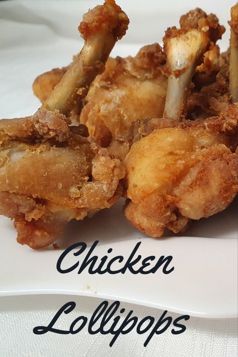 Chicken Lollipops Recipe Air Fryer, Chicken Pops, Chicken Wing Lollipops, Lollipop Chicken, Fried Chicken Lollipops, Chicken Lollipops Recipe, Chicken Lollipops Recipe Oven, Chicken Leg Lollipops, Chicken Pop