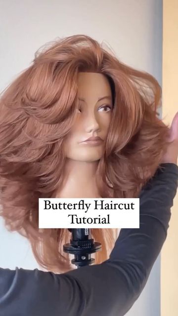 Hair Cuts Tutorial Step By Step, Bufferfly Haircut, Styling A Butterfly Haircut, Butterfly Haircut Toturial, Butterfly Haircut Over 50, Step Haircut For Short Hair, Butterfly Haircut Styling, Volumous Haircuts, How To Style A Butterfly Haircut