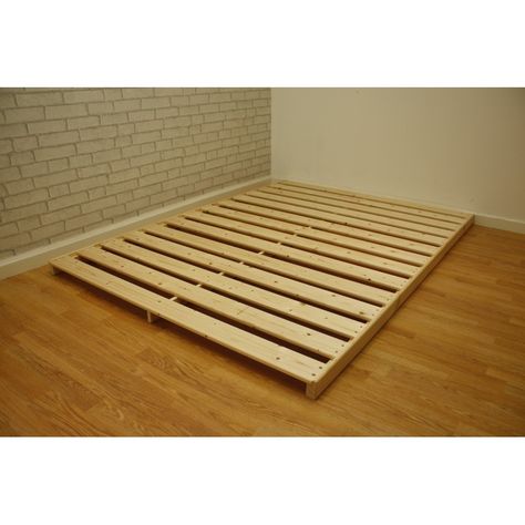 Floor Bed Idea, Wood Floor Bed Frame, Wooden Floor Bed Frame, Flooring Bed Ideas, Floor Bed Base, Wooden Low Bed Frame, Floor Bed Frames, Low Bed Frame Diy, Bed In Floor