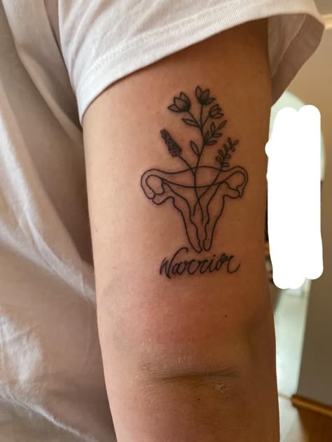 Uterus Flower Tattoo, Endo Warrior Tattoo, Floral Uterus Tattoo, Endo Tattoo, Uterus Tattoo, Ny Tattoo, Tattoos 2024, Survivor Tattoo, Feminist Tattoo