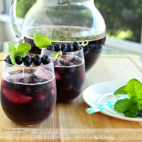 Blueberry Sangria, Batch Cocktail Recipe, Mini Chocolate Chip Muffins, Sangria Ingredients, Blueberry Lavender, Batch Cocktails, Homemade Cocktails, Perfect Brunch, Infused Vodka