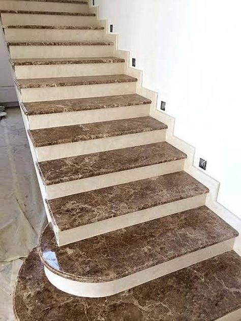 سلالم حلزونية, Stairs Tiles Design, Granite Stairs, درج السلم, Staircase Interior Design, Marble Flooring Design, Staircase Design Modern, Front Wall Design, Staircase Railing Design