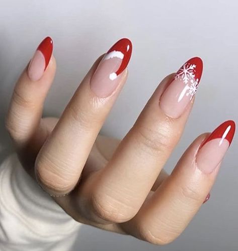 Christmas Nails Easy, Christmas Gel Nails, Simple Gel Nails, Her Nails, Classy Acrylic Nails, Short Acrylic Nails Designs, Dipped Nails, Xmas Nails, Fire Nails