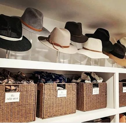 Organize Hats, Hat Rack Ideas, Store Hats, Closet Transformation, Master Closet Design, Master Bath Design, Custom Closet Design, Diy Water Fountain, Dream Closet Design