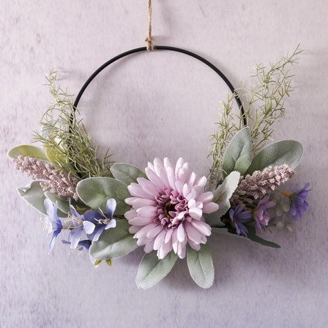 PRICES MAY VARY. 🌷【Superior Quality】: These beautiful floral hoop wreaths are made from premium materials that ensure their longevity, so you can enjoy their beauty for a long time to come. Multiple material are beautifully arranged to provide a romantic look. 🌷【Size】: This beautiful wreath is round, the round wreath represents unity and eternity. The diameter of the metal hoop is about 7.08inch/18cm. It is very suitable for indoor and outdoor decoration, to meet the general scene layout, plea Floral Hoop Wreath, Picture Frame Wreath, Flower Bundle, Wall Flowers, Flower Wall Hanging, Wall Wreath, Artificial Bouquet, Spring Door Wreaths, Pine Branches