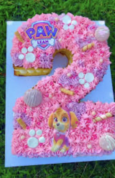 3 Paw Patrol Cake, Sky Paw Patrol Cake Ideas, Paw Patrol Skye Birthday Party, Skye Paw Patrol Party Ideas, Paw Patrol 2nd Birthday Girl, Girl Paw Patrol Birthday Party, Paw Patrol Second Birthday, Paw Patrol Cookie Cake, Sky Paw Patrol Birthday Cake