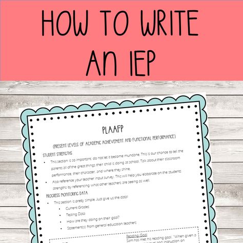 Iep Writing Cheat Sheet, Plaafp Examples, Homeschool Iep, Special Education Resource Teacher, Iep Writing, Special Education Writing, Resource Teacher, Counseling Tools, Iep Meetings