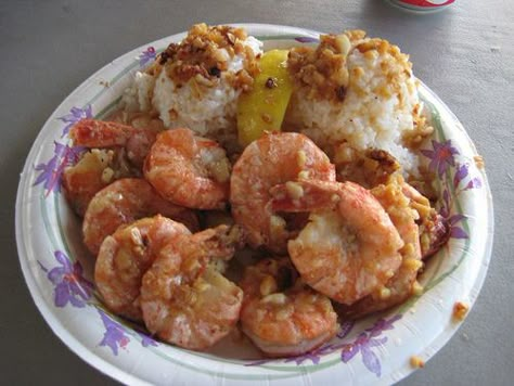 Garlic Shrimp from Giovanni's Shrimp Truck by Armida the Diva, via Flickr Food Truck Recipes, North Shore Hawaii, Hawaiian Dishes, Hawaii Food, Shrimp Dishes, Island Food, Hawaiian Food, Garlic Shrimp, Seafood Dishes