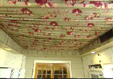 Fabric ceiling ideas | the link below shows an inexpensive cable system to hang fabric to ... Converted Basement, Basement Spa, Draped Ceiling, Unfinished Basement Ceiling, Massage Decor, Exposed Basement Ceiling, Basement Gym Ideas, Basement Ceiling Ideas, Ceiling Options