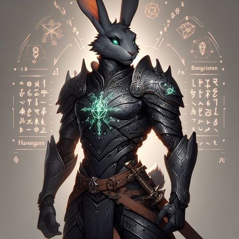 Harengon Paladin, Harengon Artificer, Harengon Dnd Art, Rabbit Folk, Dnd Paladin, Dungeons And Dragons Memes, Dnd Races, Roleplay Characters, Dungeons And Dragons Characters