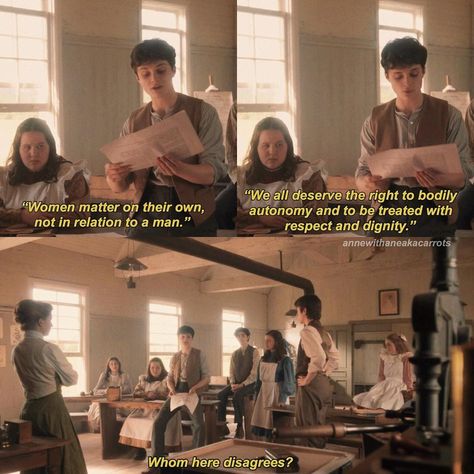 Anne With An E Quotes Feminism, Anne With An E Feminism, Teodoracore Aesthetic, Anne Blythe, Gilbert And Anne, Movies Quotes Scene, Gilbert Blythe, Anne With An E, Anne Shirley