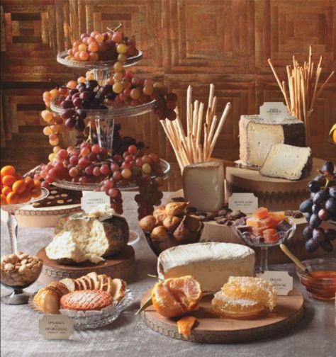 Visit ➤ http://CARLAASTON.com/designed/christmas-food-buffets .  I love this arrangement. Cheese Table, Cheese Display, Cheese Trays, Wine And Cheese Party, Wine Tasting Party, Cheese Pairings, Cheese Party, Food Stations, Tasting Party