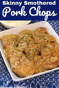 Weight Watchers Pork Chop Recipes, Weight Watchers Recipes Dinner, Healthy Pork Chops, Healthy Pork Chop Recipes, Fillet Recipes, Weight Watchers Meals Dinner, Boneless Pork Chop Recipes, Healthy Pork, Smothered Pork