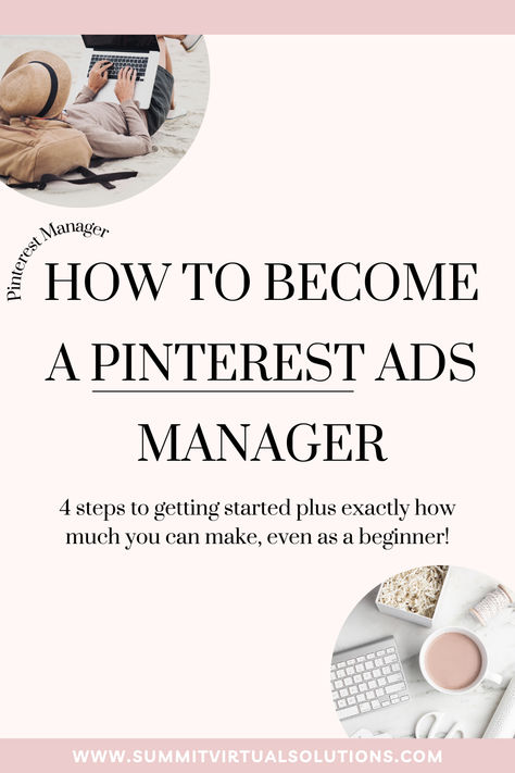 If you’ve spent any time on Pinterest researching how to become a Pinterest Manager or Pinterest VA, you’ve likely stumbled upon a slew of different pins about it. But this post isn't about that. Its about how to become a Pinterest Ads Manager which is, in my opinion, the BEST Pinterest Manager service you can offer. This isn't social media management or virtual assistance. This is a service that pays big to those who learn it. Check out the full post to learn more! Pinterest Management Services, Pinterest Ads Manager, Manager Tips, Pinterest Va, Ads Manager, Pinterest Affiliate, Digital Ads, Pinterest Manager, Types Of Social Media