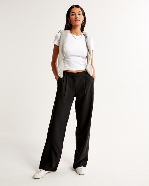 Women's A&F Sloane Low Rise Tailored Pant | Women's Fall Outfitting | Abercrombie.com Sloane Tailored Pant, Tailored Pants Women, American Clothing, Tailored Pants, Womens Fall, American Apparel, Abercrombie Fitch, Low Rise, Women's Accessories