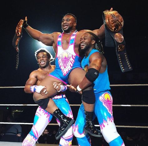 The New Day as WWE Tag Team Champions The New Day Wwe, Eminem Funny, Kofi Kingston, Wwe Tag Teams, Professional Wrestlers, Wwe Tna, Wwe Wallpapers, Quotes Outdoors, Education Tattoos