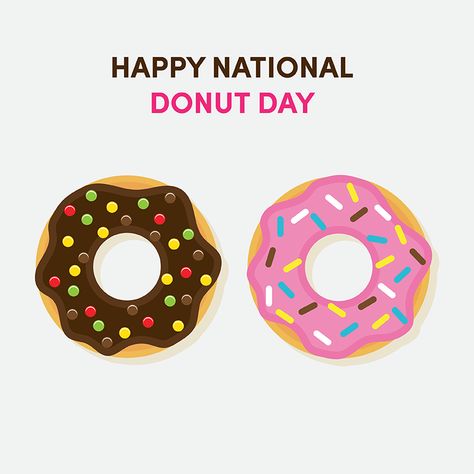 Free Happy National Donut Day Card Vector Design Donut Day, National Donut Day, Free Psd, Happy Day, Vector Design, Handwriting, Donuts, Design Features, Card Design