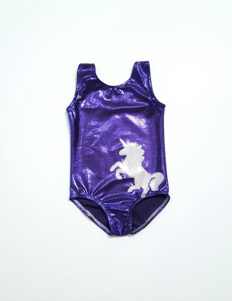 BoydValleyCreations Toddler Leotards, Leotard Gymnastics, Unicorn Silhouette, Leotard Ballet, Gymnastics Dance, Girls Gymnastics Leotards, Girls Leotards, Purple Sparkle, Leotards Ballet