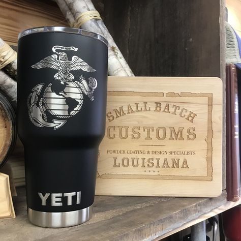 USMC Marine Corps Yeti Rambler Tumbler Usmc Tumbler Ideas, Marine Corps Tumbler, Custom Yeti Cup, Bulldog Drawing, Circuit Machine, Engraving Projects, Yeti Rambler Tumblers, Epoxy Cups, Custom Yeti