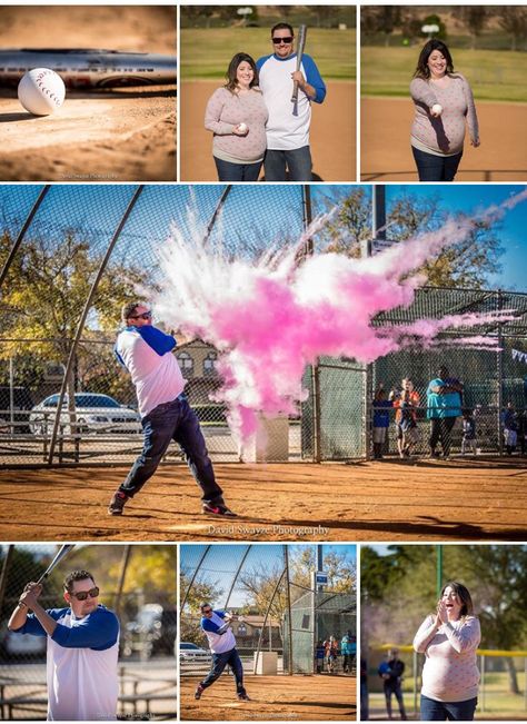 Cute baseball theme baby reveal. Jokes To Tell Your Boyfriend, Unique Gender Reveal Party Ideas, Gender Reveal Photo Shoot, Gender Reveal Pictures, Baseball Gender Reveal, Gender Reveal Photography, Unique Pregnancy Announcement, Jokes To Tell, Baseball Ideas