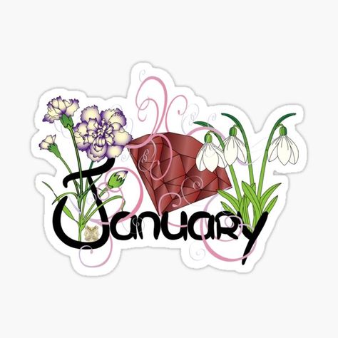 "January" Sticker by OrangeEden | Redbubble January Stickers Planner, January Stickers, Bullet Stickers, Sticker Inspo, Stickers Journal, Digital Gifts, Digital Gift Card, Winter Holidays, Planner Stickers