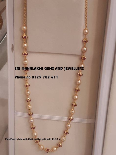 pearl chain designs Beads Jwellary, Pearl Chain Designs, Beads Haram, Moti Mala, Jewelry Hacks, Gold Pearl Jewelry, Bridal Makeover, Pearl Jewelry Design, Trending Jewelry