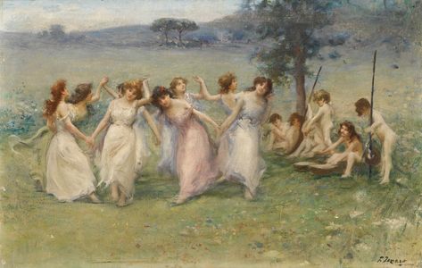 Fausto Zonaro - Allegoria della primavera Rennaissance Art, Historical Painting, Italian Painters, Ethereal Art, Classical Art, Impressionism, Classic Art, Art World, Art History