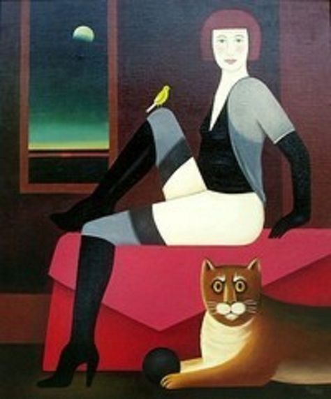 By Martin Leman (b.1934) Martin Leman, Image Cat, Cat People, Beautiful Textures, Fine Art Gallery, Cat Art, Feline, Contemporary Art, Painter