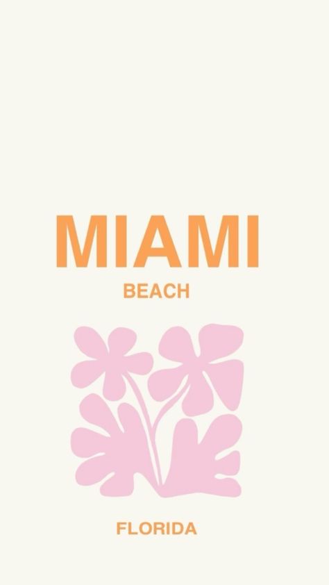 Preppy Miami Beach Poster, Preppy Posters, Summer Prints Wallpaper, Preppy Wall Collage, Beachy Wallpapers, Florida Poster, Assouline Books, Beach Wall Collage, Summer Wallpapers