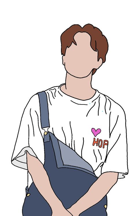 BTS FAN ART / Jhope vector #BTS #ARMY #JHOPE Bts Fan Art, Txt Daydream, Txt Matching, Art Outline, 심플한 그림, Kpop Drawings, Sketches Simple, Outline Art, Outline Drawings