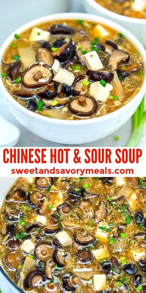 Soup Swap, Sweet And Sour Soup, Chinese Shrimp, Chinese Soup Recipes, Asian Soup Recipes, Soup Appetizers, Hot And Sour Soup, Savory Meals, Spicy Soup