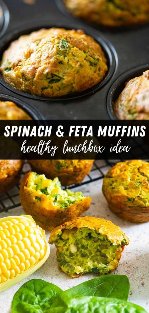 Recipes With Feta And Spinach, Feta Cheddar And Spinach Muffins, Savory Spinach Muffins, Feta Cheese Muffins, Vegan Spinach Muffins, Spinach Muffin Recipes, Savory Breakfast Muffins Healthy, Easy Savory Muffin Recipes, Spinach Muffins Healthy