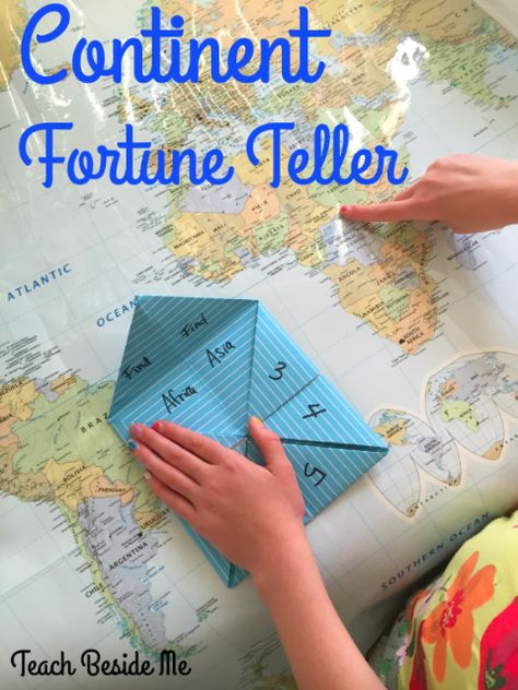 Make a continent fortune teller to learn geography in a hands-on way. It is a great way to practice the continents and have fun at the same time! Revision Geography, Geography Infographic, Geography Drawings, Aesthetic Geography, Geography Quotes, Notes Geography, Geography Aesthetic, Geography Games For Kids, Geography Homeschool