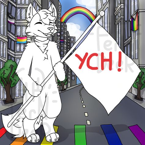 [ Price: 1 headshot ] pride ych made by me. the species can be changed, the flag and bandana can be whatever flag or pattern you want, background things can also be changed. (This also comes as a F2U base but it doesnt have the background) Dog Ych Base, Ych Power Pose, Pride Ych, Ych Base Floating, Ych Lonary, F2u Base, Pride Flag, The Flag, Pride Flags