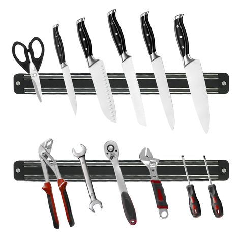 2Pack Magnetic Knife Holder for Wall, 33cm – Magnetic Knife Strip with Screws for Home Kitchen Utensil Holder, Knife Organizer, Black : Amazon.ca: Home Knife Strip, Knife Organizer, Knife Organization, Magnetic Knife Holder, Kitchen Utensil Holder, Knife Holder, Kitchen Utensil, Magnetic Knife Strip, Utensil Holder